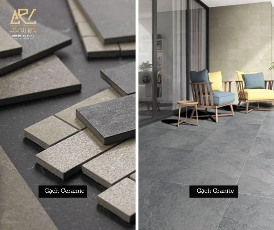 Gạch Ceramic & Granite là 2 loại gạch được ưa chuộng vì tính thẩm mỹ cao 